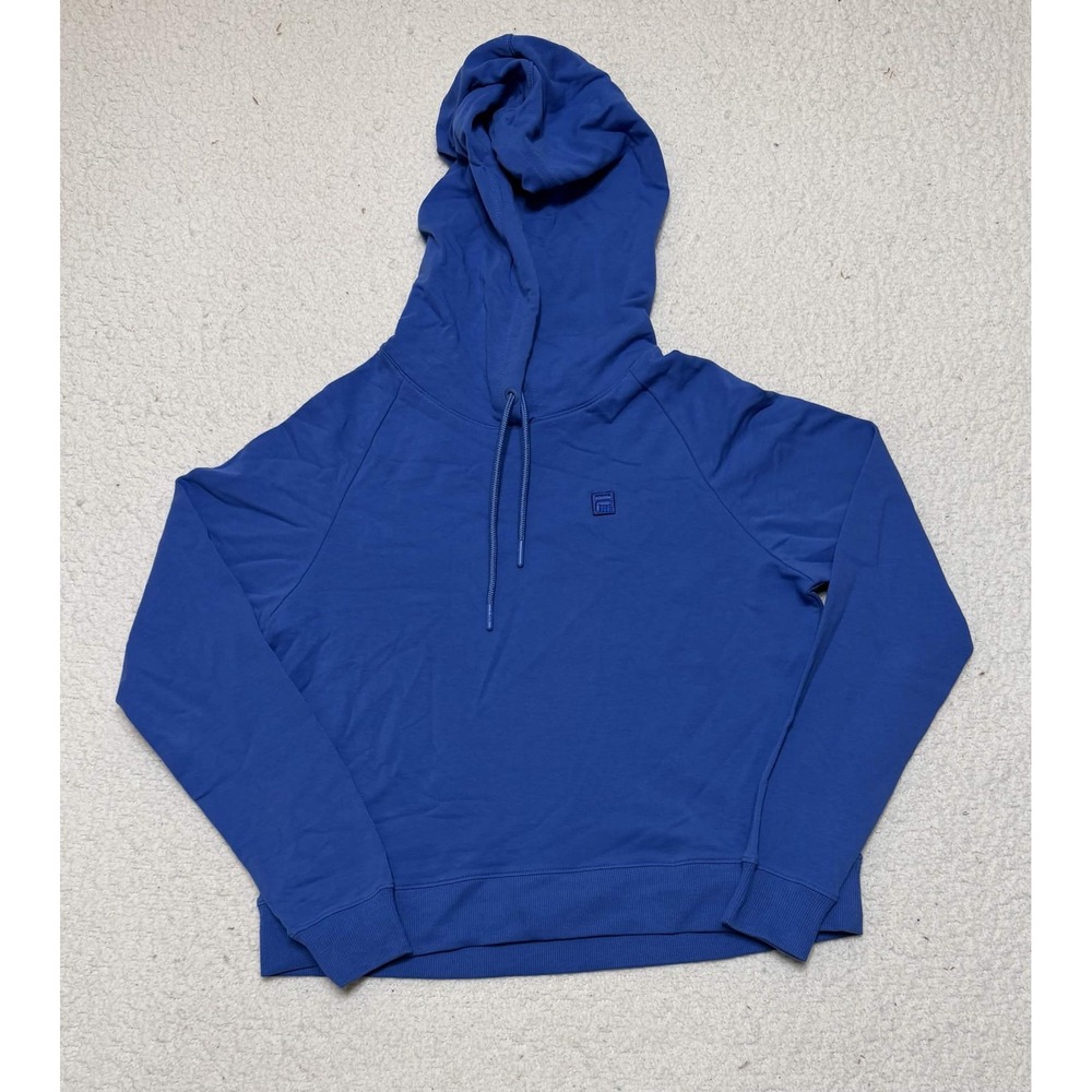 Fila Womens Sweatshirt Hoodie Size XS Blue Pullover Solid Embroidered Logo